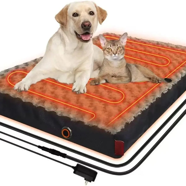 Electric Heated Orthopedic Pet Bed with Auto Shut-Off